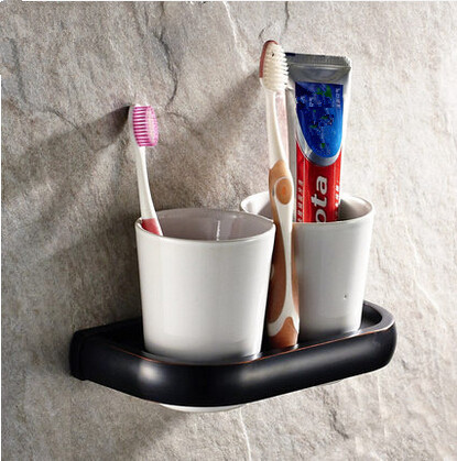 Antique Brass Black Bronze Double Cups Bathroom Accessory Toothbrush Holder TCB990 Antique Brass Black Bronze Double Cups Bathroom Accessory Toothbrush Holder TCB990