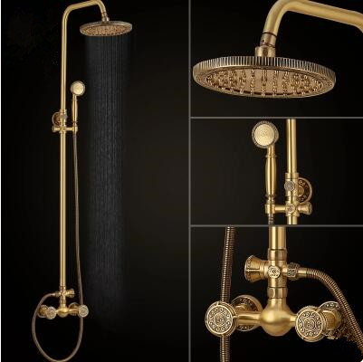 Luxurious Antique Brass Pressurize 360° Rotatable Shower Head Bathroom Shower Set TF1260S Luxurious Antique Brass Pressurize 360° Rotatable Shower Head Bathroom Shower Set TF1260S