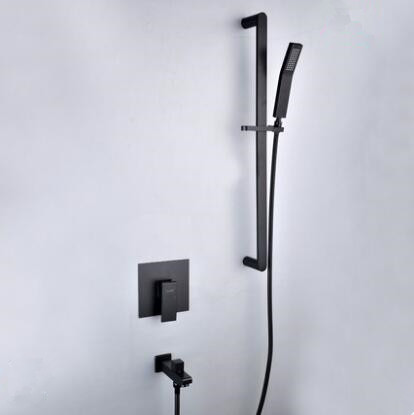 Antique Black Bronze Brass Bathroom Concealed Installation With Lifter Rainfall Shower Set TFB889S Antique Black Bronze Brass Bathroom Concealed Installation With Lifter Rainfall Shower Set TFB889S