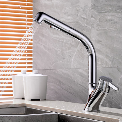 New Brass Chrome Brushed Two Type Outlet Pull Down Kitchen Sink Faucet FHP289 New Brass Chrome Brushed Two Type Outlet Pull Down Kitchen Sink Faucet FHP289