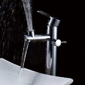 Chrome Finish Brass Bathroom Sink Faucet Tall T0608 Chrome Finish Brass Bathroom Sink Faucet Tall T0608