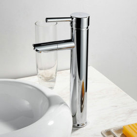 Chrome Finish Pullout Solid Brass Bathroom Sink Faucet (Tall) T0511H Chrome Finish Pullout Solid Brass Bathroom Sink Faucet (Tall) T0511H