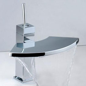 Contemporary Brass Bathroom Sink Faucet Chrome Finish T6008 Contemporary Brass Bathroom Sink Faucet Chrome Finish T6008