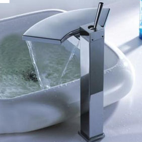 Contemporary Brass Bathroom Sink Faucet - Chrome Finish T6008H Contemporary Brass Bathroom Sink Faucet - Chrome Finish T6008H