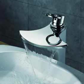 Contemporary Brass Bathroom Sink Faucet - Chrome Finish (Tall) T8016H Contemporary Brass Bathroom Sink Faucet - Chrome Finish (Tall) T8016H