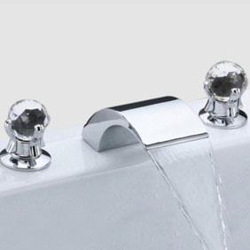 Contemporary Widespread Bathroom Sink Faucet Crystal Handles T6013 Contemporary Widespread Bathroom Sink Faucet Crystal Handles T6013
