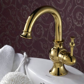 Ti-PVD Finish Solid Brass Bathroom Sink Faucet T0430G Ti-PVD Finish Solid Brass Bathroom Sink Faucet T0430G
