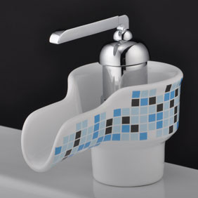 Waterfall Bathroom Sink Faucet with Ceramic Spout T0538A Waterfall Bathroom Sink Faucet with Ceramic Spout T0538A