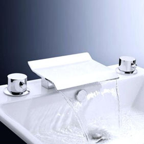 Waterfall Wall Mount Contemporary Bathroom Sink Faucet (Chrome Finish) T6011 Waterfall Wall Mount Contemporary Bathroom Sink Faucet (Chrome Finish) T6011