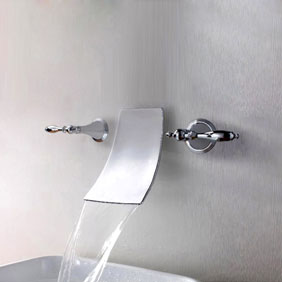 Waterfall Widespread Contemporary Bathtub Faucet (Chrome Finish) T7009 Waterfall Widespread Contemporary Bathtub Faucet (Chrome Finish) T7009